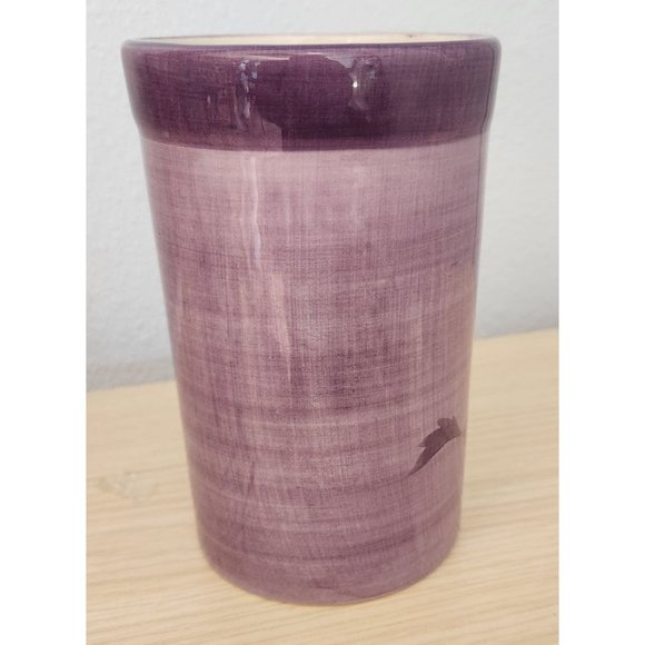 Wine Bucket Ice Ceramic Hand Painted Glazed Grape Cluster Design  6 " Wide  8" T - Picture 5 of 9